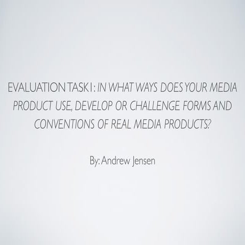 Evaluation task 1