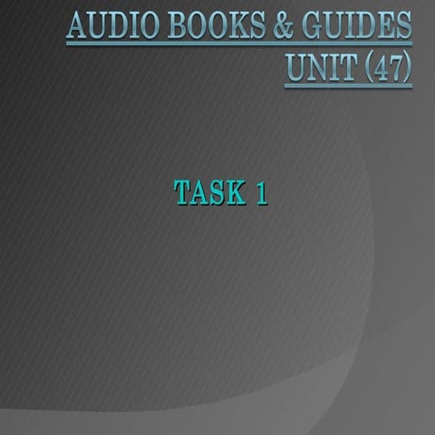 Audio Books Powerpoint | PPT
