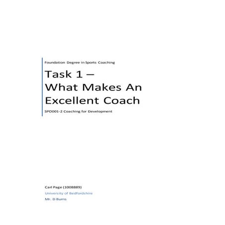 What Makes an Excellent Coach? | DOCX