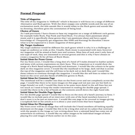 Task 10   formal proposal