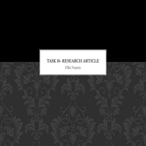 Task 10  research article