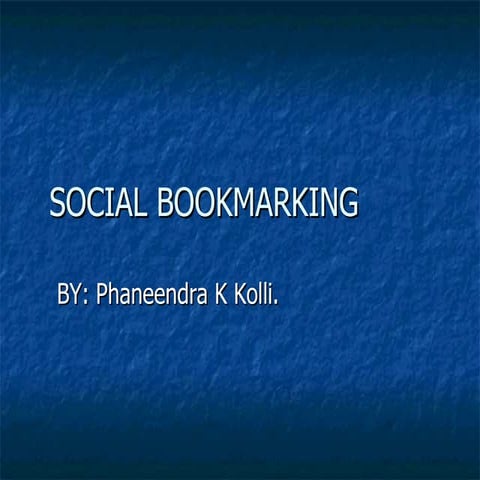 Social Bookmarking