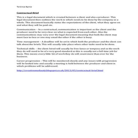 Task 1 Different types Of Briefs 