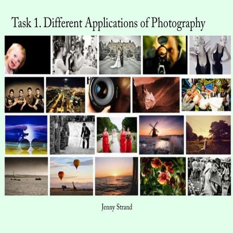 Task 1 different applications of photography