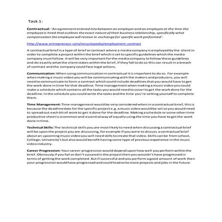 Task 1 key word definitions