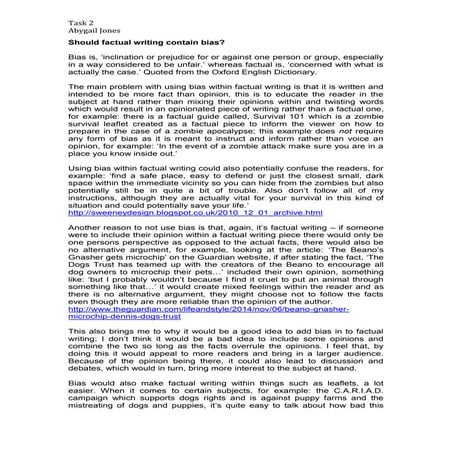 Bias in factual writing | DOCX