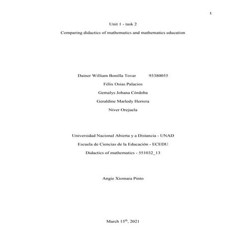 TASK 2 DIDACTICS OF MATHEMATICS | PDF