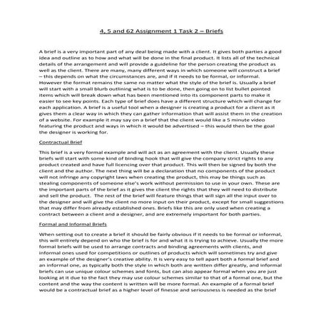 Example briefs | DOCX