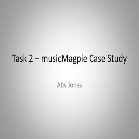 Task 2  Magpie Case Study