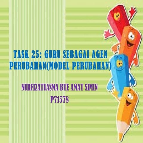 Task 25: Guru Sebagai Agen Perubahan (Model Perubahan)
