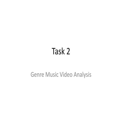 Genre Music Video Analysis