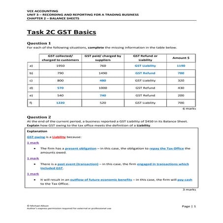 Task 2C - GST Basics Solutions | PDF