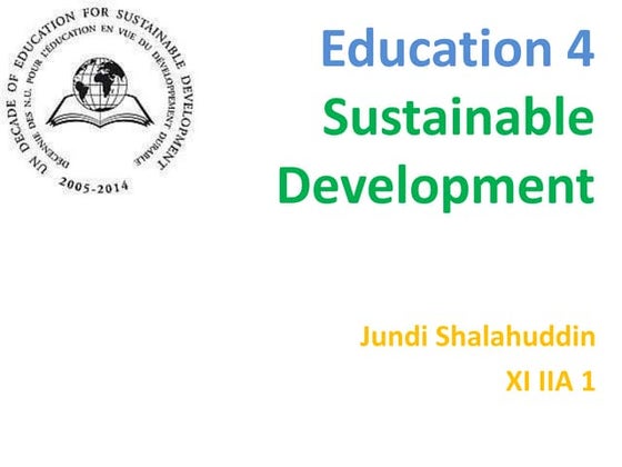 Education of Sustainable Development | PPTX