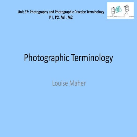 Task 2 photography terminology 