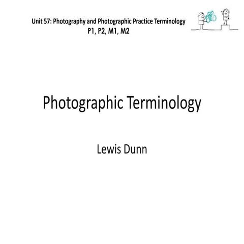 Task 2 photography terminology work sheet