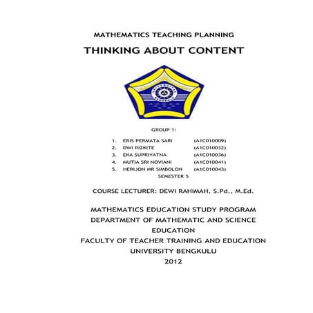 Task 2 PPM -  Group 1 - Thinking about Content