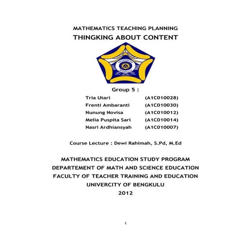 Task 2 PPM - Group 5 - Thinking about Content