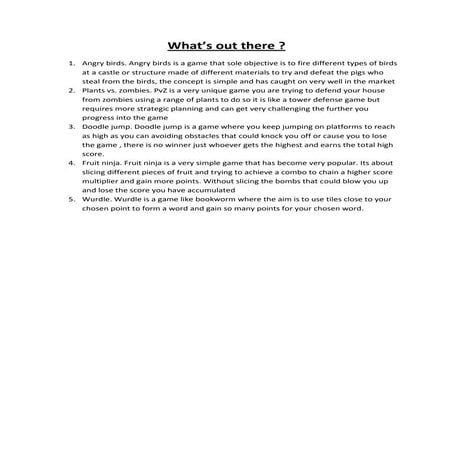 Task 2 whats out there