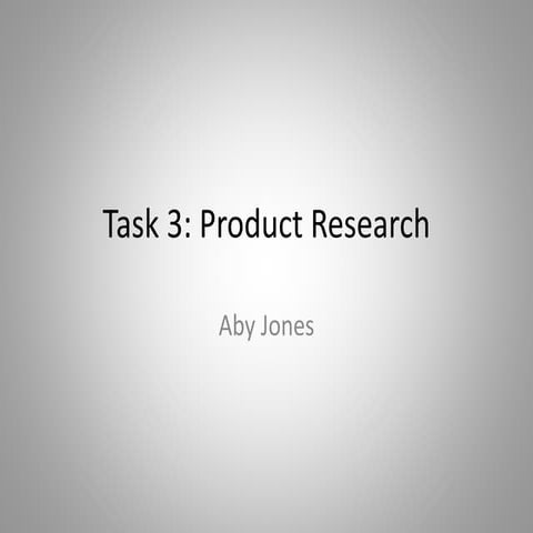 Product Research 