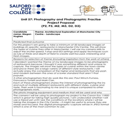 Task 3 landscape photo shoot proposal form