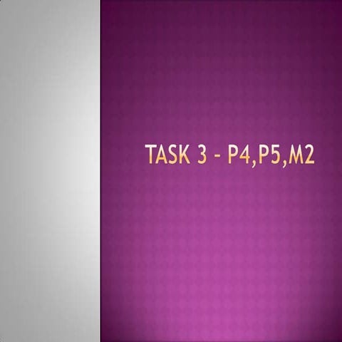 Unit 7 - Task 3 – P4,P5,M2