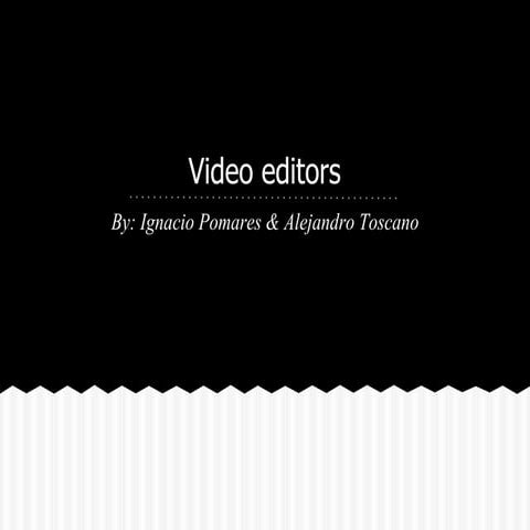 Task 3 (presentation); video editors  pinnacle, windows movie maker... by ale...