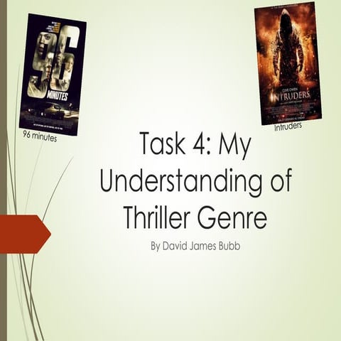 My Understanding of Thriller Genre