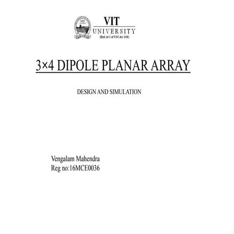 DIPOLE PLANAR ARRAY