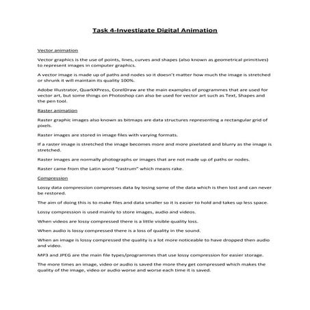 Task 4 investigate digital animation