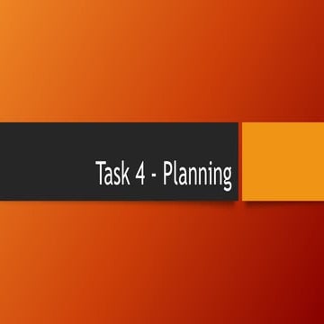 Task 4   planning