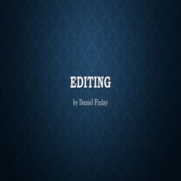 [Task 4] Editing