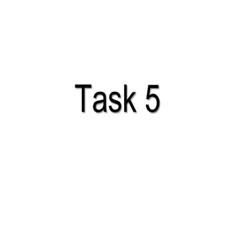 Task 5 - Initial Ideas