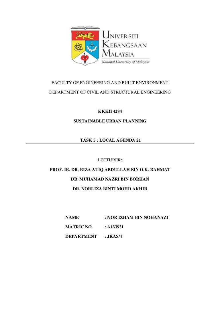 Task 5 A133921 Local Agenda 21