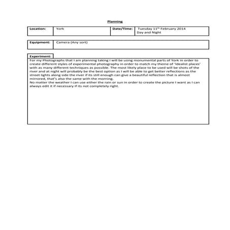 Task 5 planning pro forma