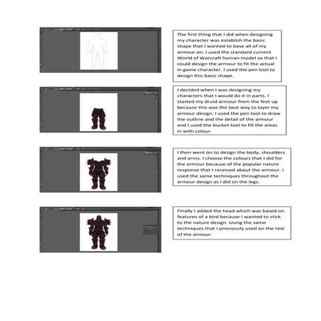 Task 5 screenshots of character Work