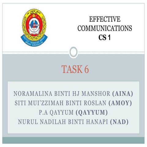 EFFECTIVE COMMUNICATIONS