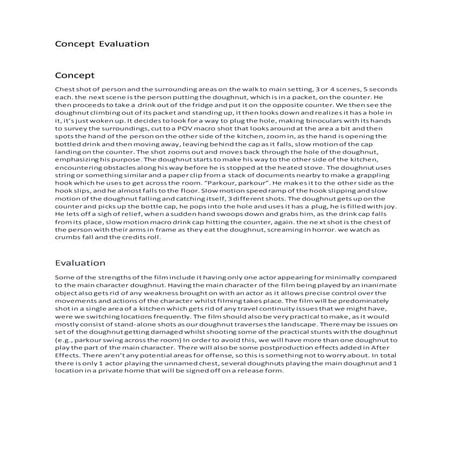 Task 6&amp;9 film concept and evaluation