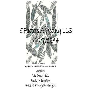 5 Factors Affecting LLS