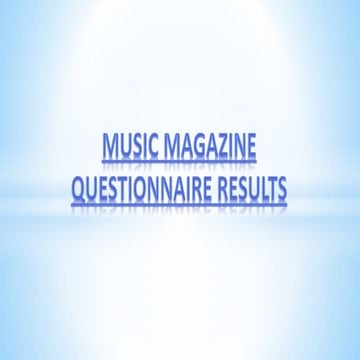 Questionnaire Results