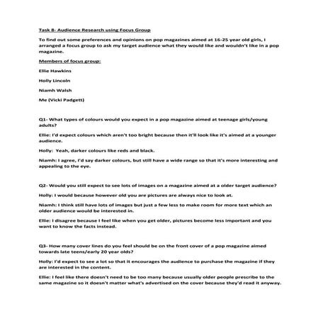 Task 8 Focus Group Pdf
