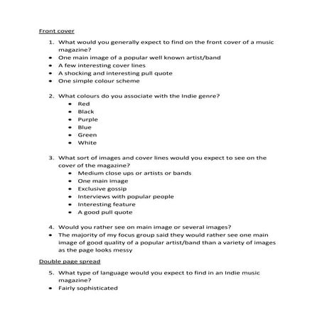 Task 8 focus group answers]