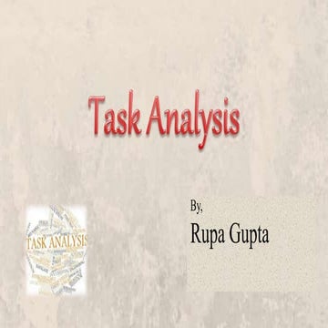 Task analysis