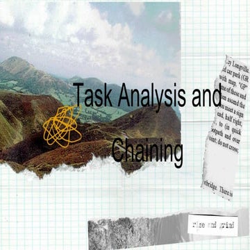 task analysis and chaining new (1 hr) [Autosaved].pptx | Homework and ...
