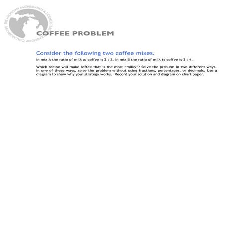 Task  Coffee Problem Formatted