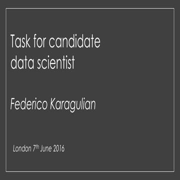 Task Data Scientist