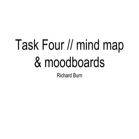 Task four // mind map & moodboards