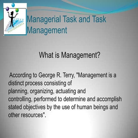 Task management | PPTX | Business Administration | Business