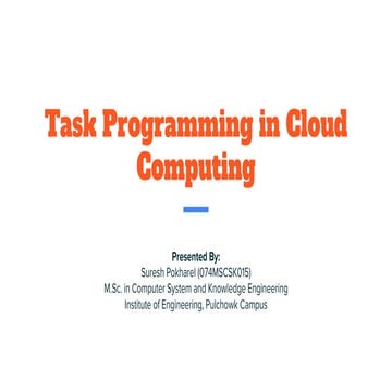 Task programming in cloud computing | PDF | Cloud Computing | Internet