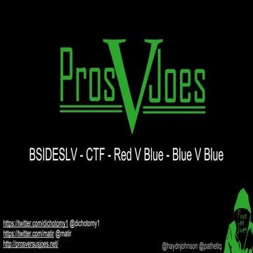 ProsVJoes - Task 2016