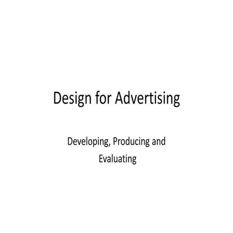 Design For Advertising Resubmission! 